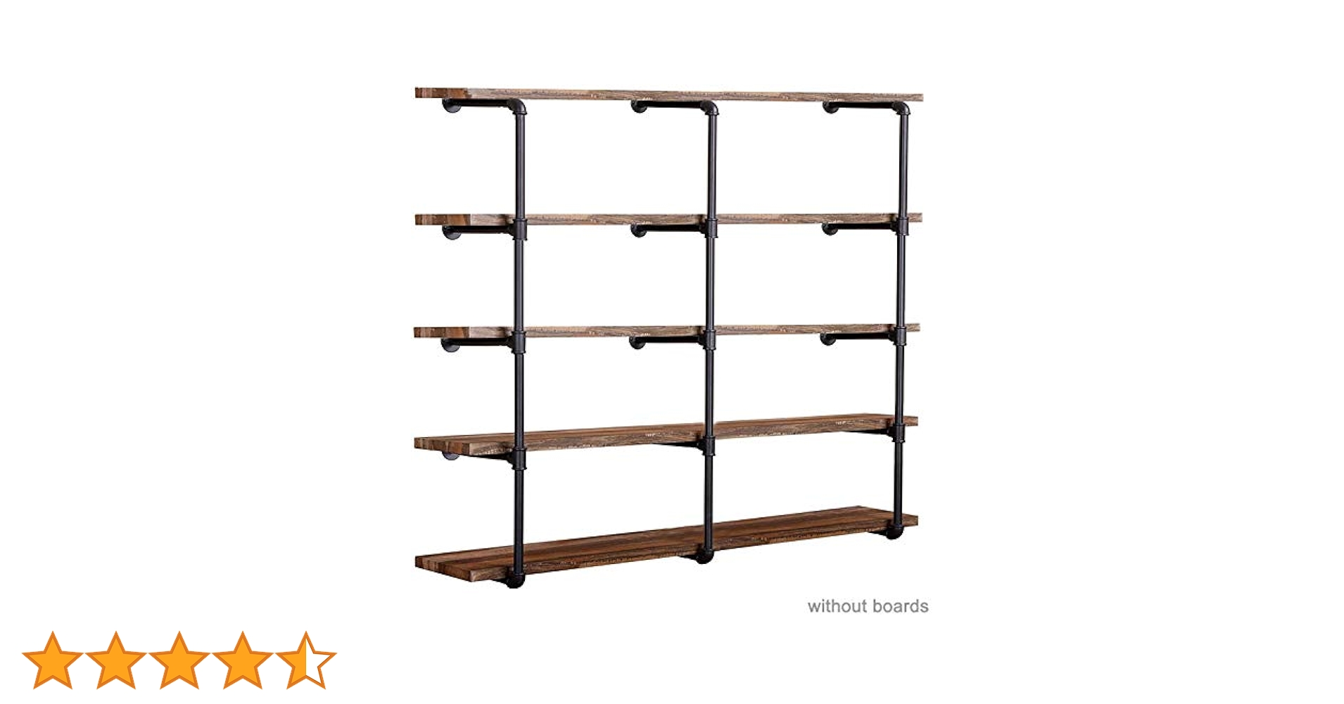 Industrial Retro Wall Mount Iron Pipe Shelf,DIY Open